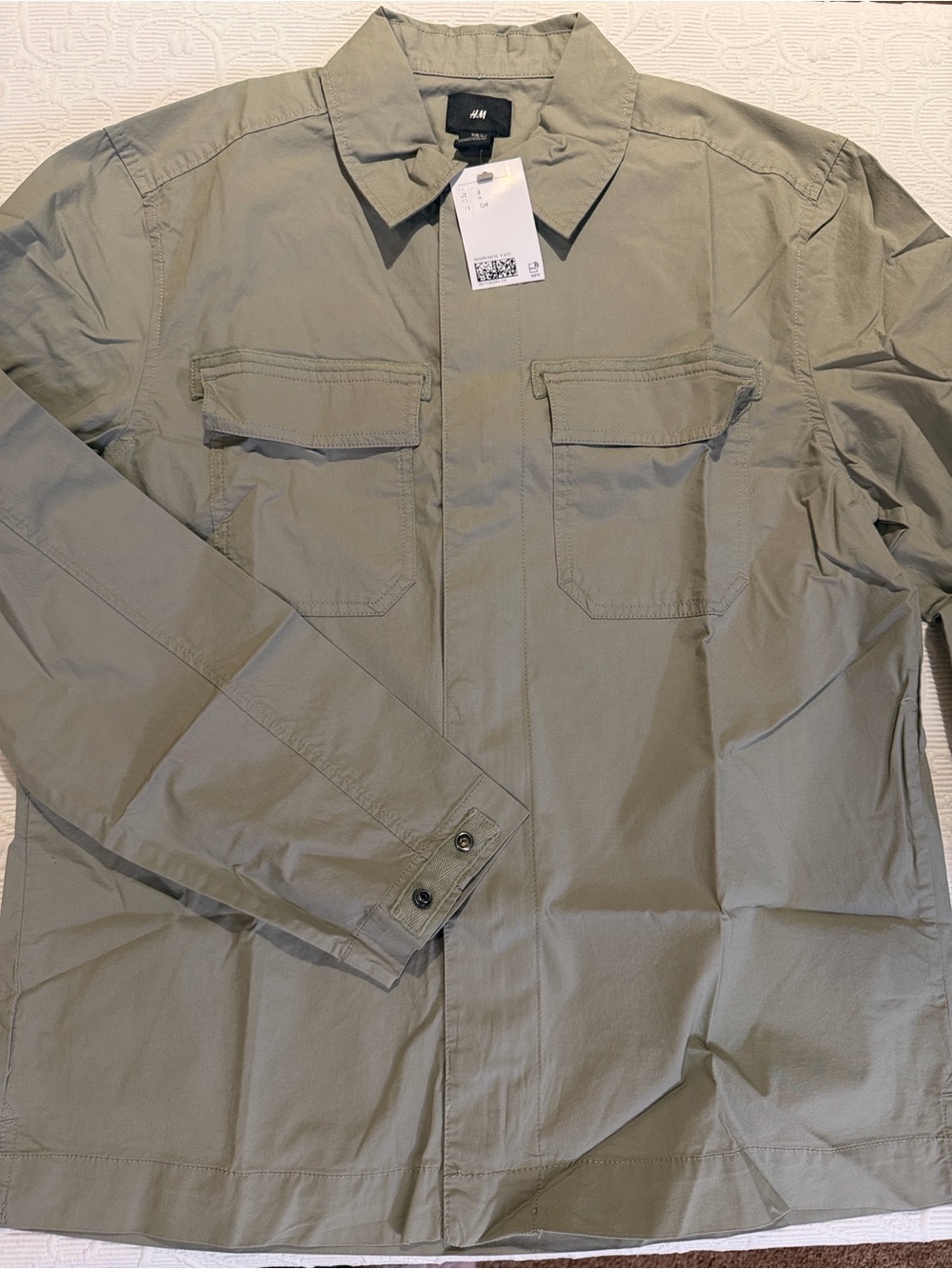 H&M Olive Green Military Field Shirt Jacket. NWT Small